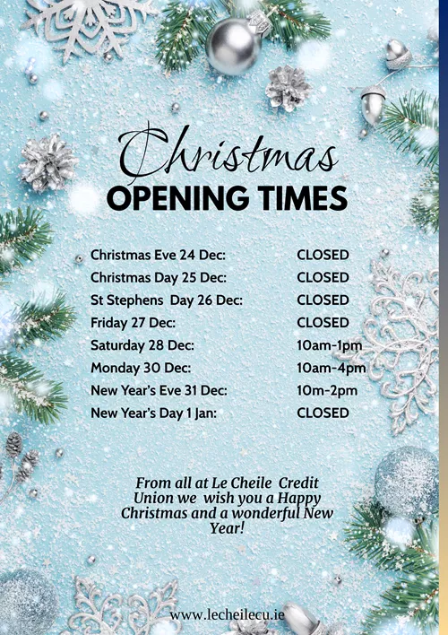 Christmas Opening Times 2024