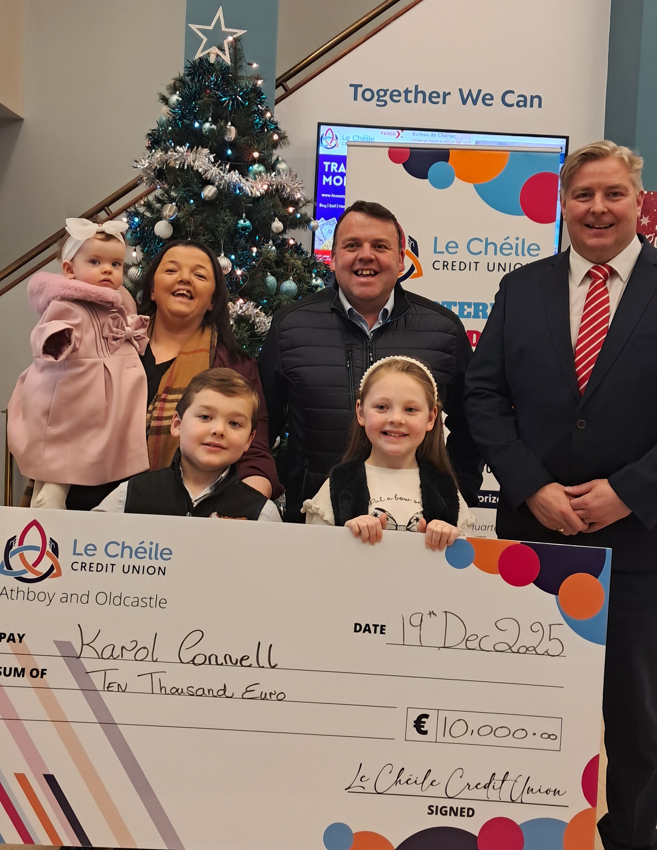 Quarterly Member Draw - December Winners 1st Prize €10,000