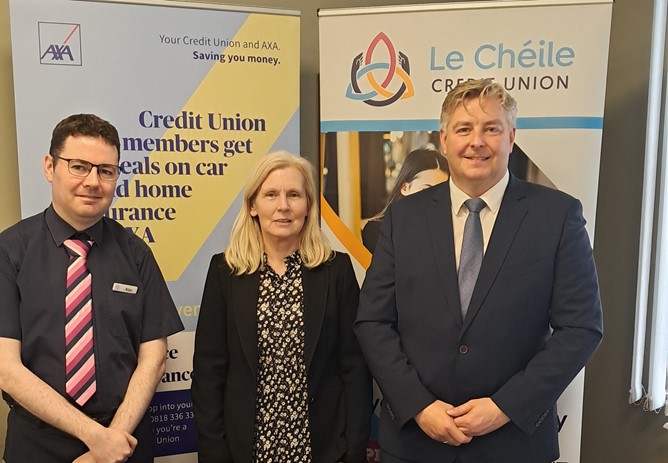 Le Chéile CU & AXA working together to save you money on your Car & Home Insurance!