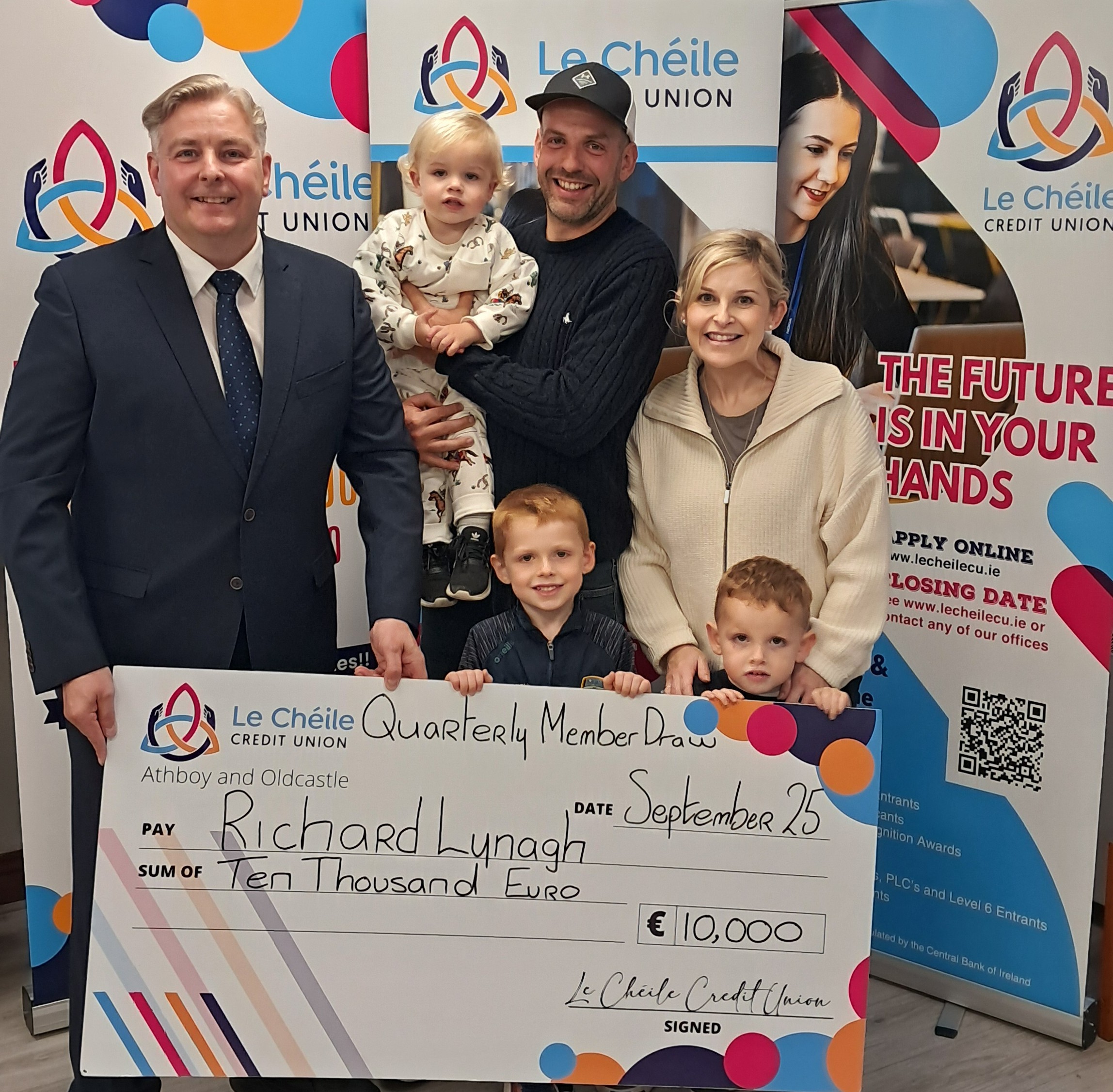 Quarterly Member Draw - September Winners 1st Prize €10,000